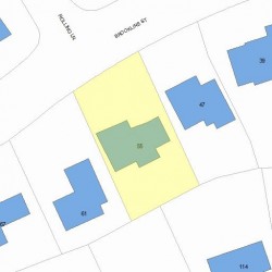 55 Brookline St, Newton MA 02467 plot plan