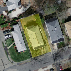 17 Chaske Ave, Newton MA 02466-1103 aerial view