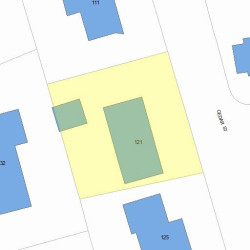 121 Cedar St, Newton MA 02459-1524 plot plan