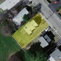 37 Wade St, Newton MA  02461-1714 aerial view