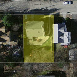 55 Clinton Pl, Newton MA 02459-1117 aerial view