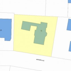 13 Parker Ave, Newton MA 02459-2634 plot plan