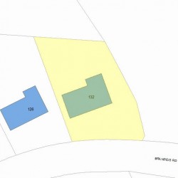 132 Brandeis Rd, Newton MA  02459-2745 plot plan