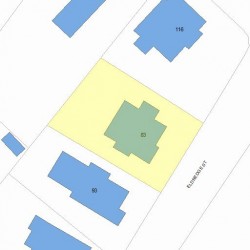 83 Eldredge St, Newton MA 02458-2005 plot plan