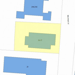 17 Mechanic St, Newton MA  02464-1413 plot plan