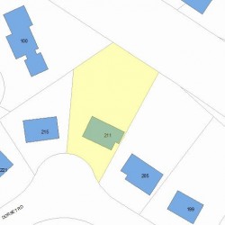 211 Dorset Rd, Newton MA 02468-1451 plot plan
