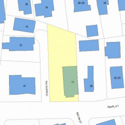 33 Pearl St, Newton MA 02458-1635 plot plan
