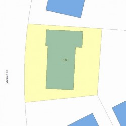 110 Adeline Rd, Newton MA  02459-2705 plot plan