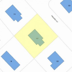 117 Prospect St, Newton MA 02465-2312 plot plan