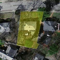 38 Moreland Ave, Newton MA  02459-2115 aerial view