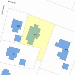 1756 Beacon St, Newton MA 02468-1405 plot plan