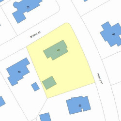 43 Prince St, Newton MA  02465-2610 plot plan