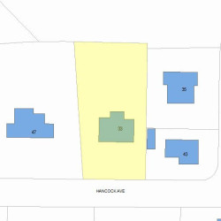 33 Hancock Ave, Newton MA 02459-1746 plot plan