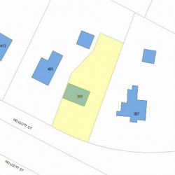 399 Wolcott St, Newton MA  02466-1521 plot plan