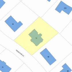 52 Peregrine Rd, Newton MA 02459-3440 plot plan