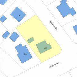 783 Watertown St, Newton MA 02465-2107 plot plan