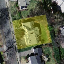 170 Morton St, Newton MA  02459-1528 aerial view