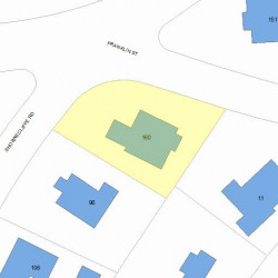 160 Franklin St, Newton MA 02458-2414 plot plan