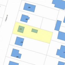 272 Cherry St, Newton MA 02465-1605 plot plan