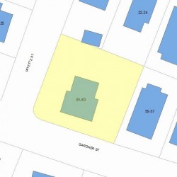 63 Gardner St, Newton MA  02458-1404 plot plan