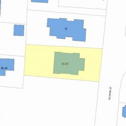 83 Allison St, Newton MA  02458-1044 plot plan