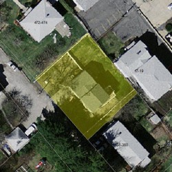 352 Nevada St, Newton MA 02460-1432 aerial view