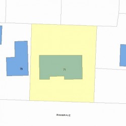 71 Parker Ave, Newton MA 02459-2635 plot plan