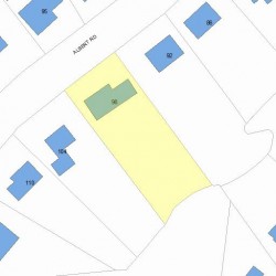 98 Albert Rd, Newton MA 02466-1303 plot plan
