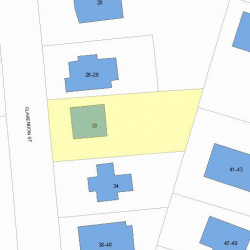 30 Clarendon St, Newton MA 02460-2021 plot plan