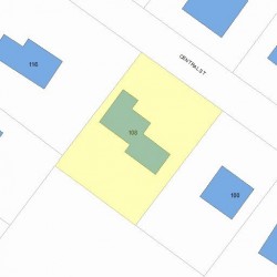 108 Central St, Newton MA 02466-2410 plot plan