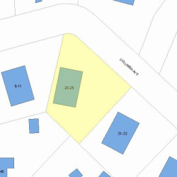 25 Columbia Ave, Newton MA 02464-1226 plot plan