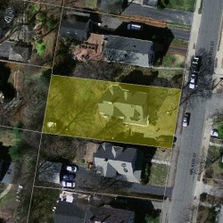 61 Walker St, Newton MA  02460-1519 aerial view