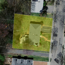 136 Evelyn Rd, Newton MA 02468-1042 aerial view