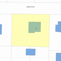 34 Hancock Ave, Newton MA 02459-1702 plot plan