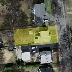 183 Melrose St, Newton MA 02466-1107 aerial view