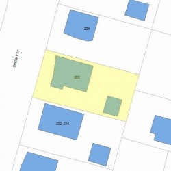 228 Cherry St, Newton MA 02465-1246 plot plan