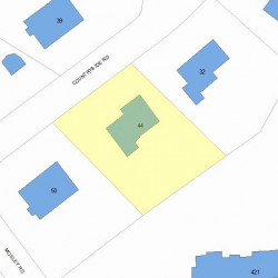 44 Countryside Rd, Newton MA 02459-2939 plot plan