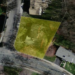 100 Drumlin Rd, Newton MA  02459-2807 aerial view