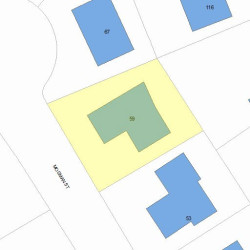 59 Mosman St, Newton MA 02465-1303 plot plan