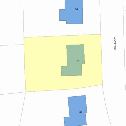 44 Lovett Rd, Newton MA  02459-3106 plot plan