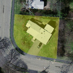 66 Andrew St, Newton MA 02461-2103 aerial view