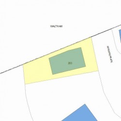 203 Riverview Ave, Newton MA 02466-1399 plot plan