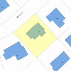 21 Gralynn Rd, Newton MA 02459-1310 plot plan