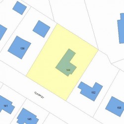 144 Clark St, Newton MA  02459-2460 plot plan