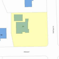 287 Chestnut St, Newton MA 02465-2932 plot plan