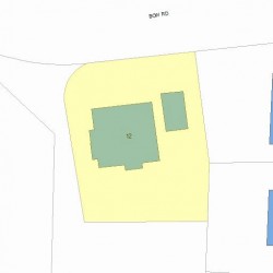12 Bow Rd, Newton MA 02459-2513 plot plan