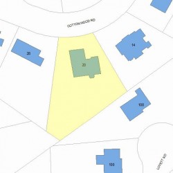 20 Cottonwood Rd, Newton MA 02459-3112 plot plan