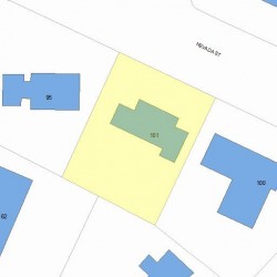 101 Nevada St, Newton MA 02460-1151 plot plan