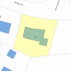 99 Mandalay Rd, Newton MA 02459-1318 plot plan