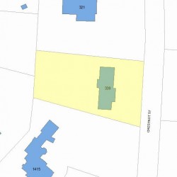 339 Chestnut St, Newton MA 02465-2904 plot plan